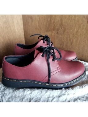 Dr. Martens 1461 Cavendish Cherry Red Temperley Dm Lite's Leather Shoes 7